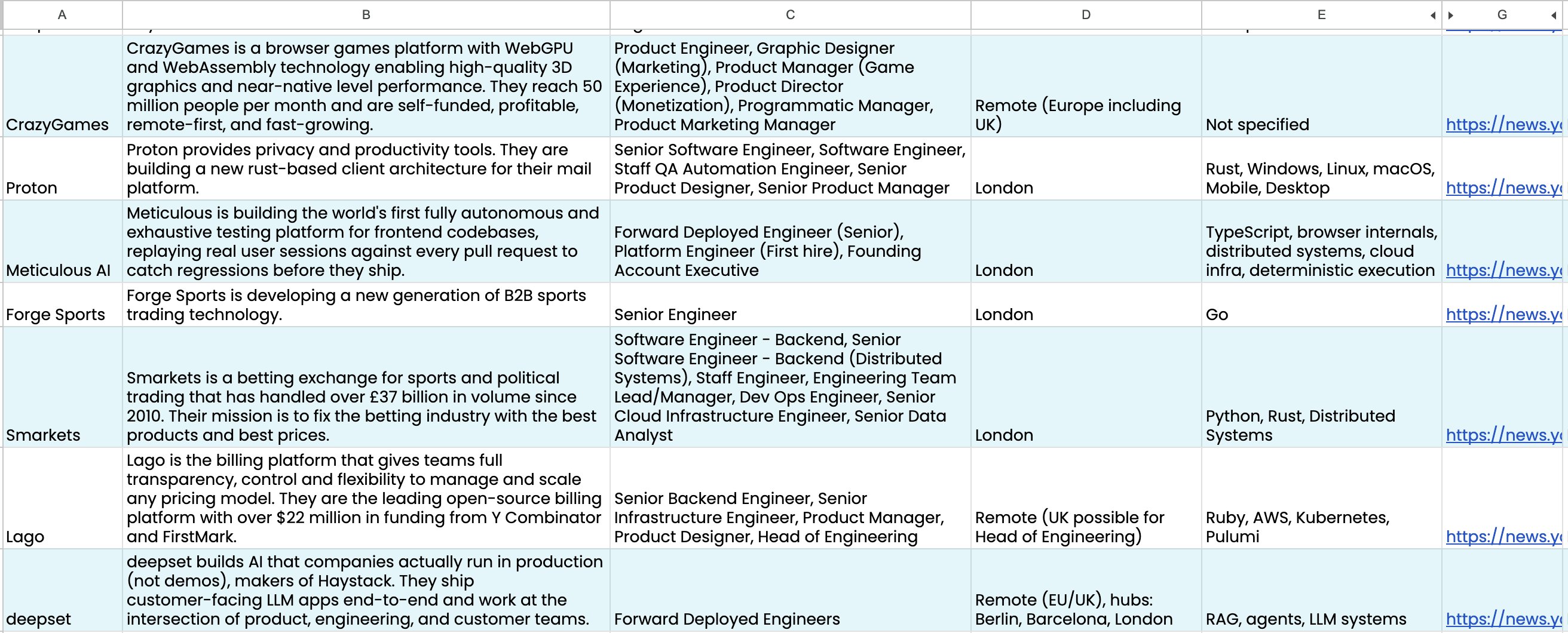 hn who's hiring — uk startups screenshot